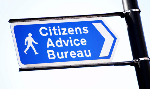 Citizens Advice local street sign