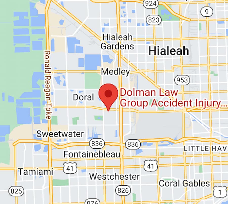 Doral Personal Injury Map
