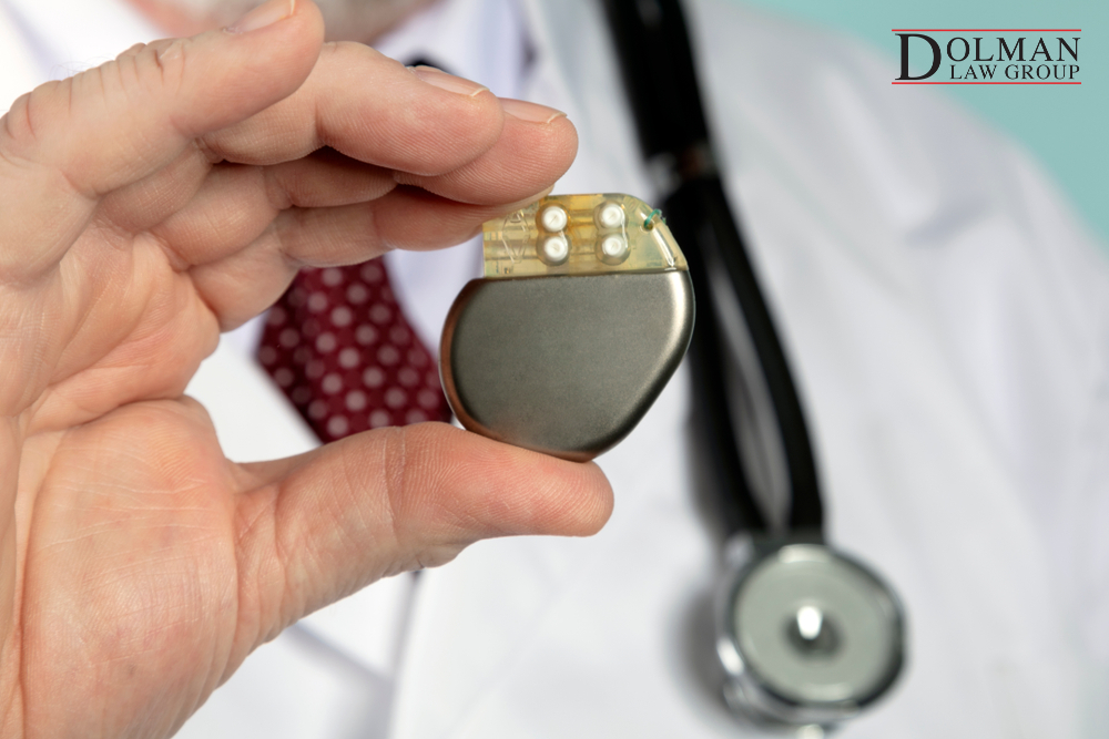 doctor holding pacemaker to show size reference which is about the size of a half-dollar