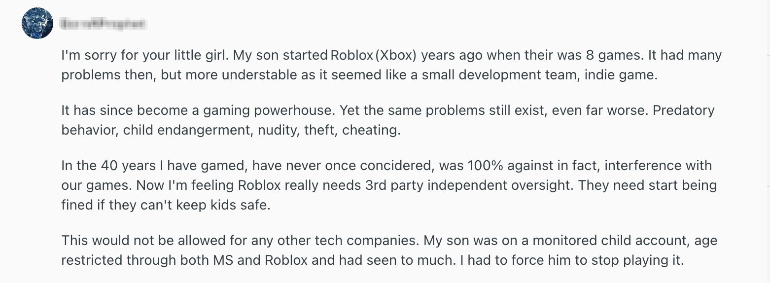 Reddit Screenshot Showing Roblox Has Had Problems Since It Was First Created - Dolman Law Group