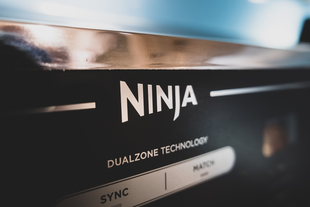 Close up of a Ninja Dual Zone air fryer the UK’s best-selling dual-zone air fryer used to make