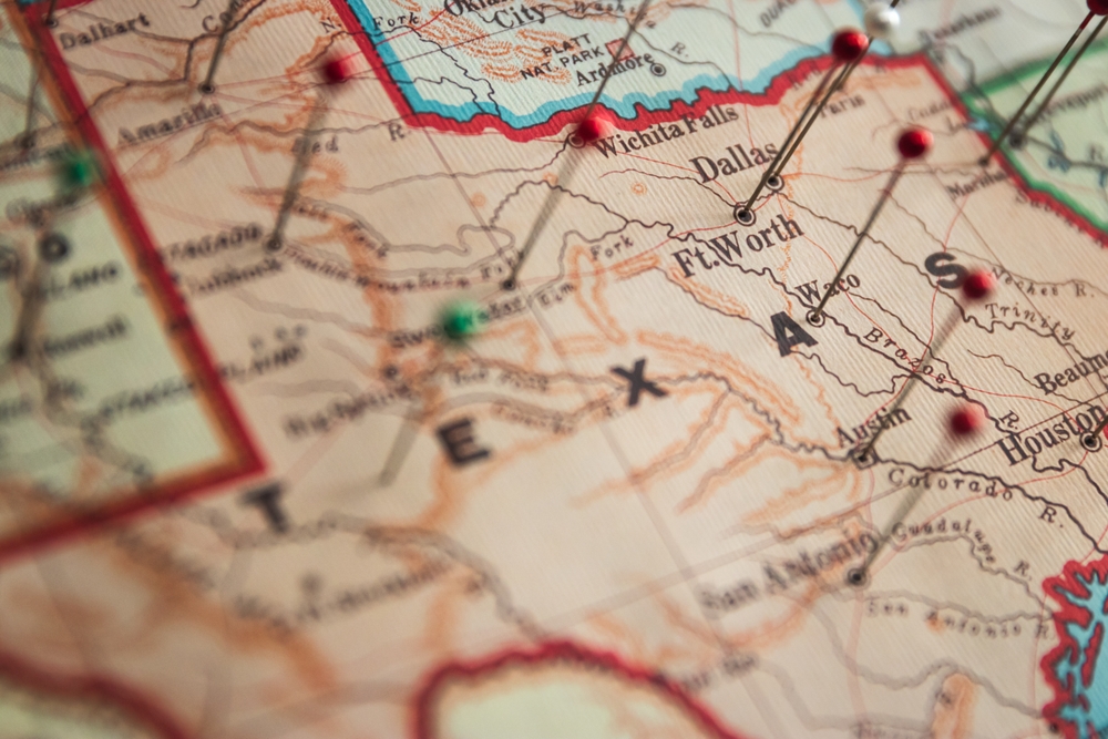 photo of texas map