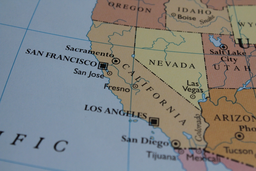 photo of california map