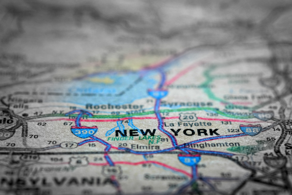 photo of new york map