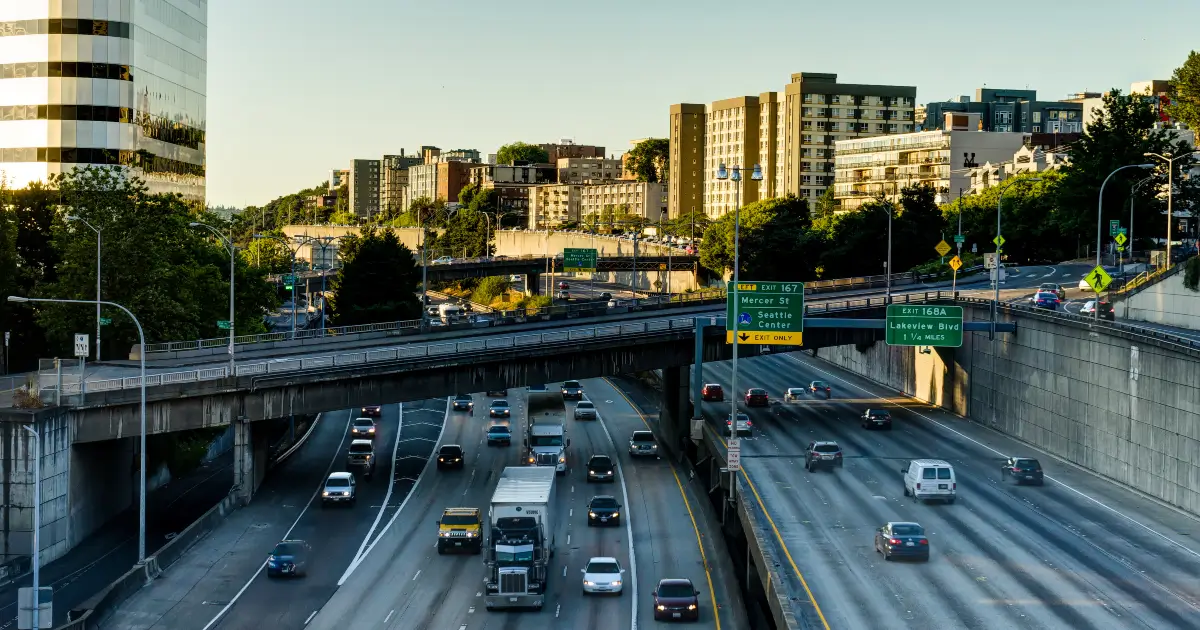 highway traffic in Seattle